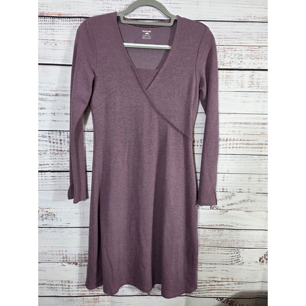 Horny Toad Women's Small Long Sleeve Faux Wrap A-Line Dress